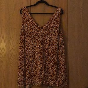 Brown leopard print tank top